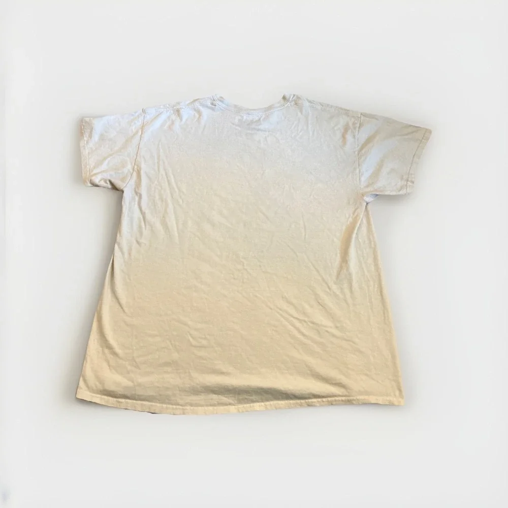 Kiss Band Destroyers Distressed Cotton Cream Band T Shirt Men's Large